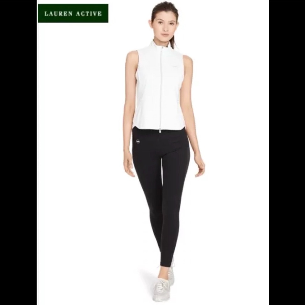 NWT Lauren Ralph Lauren Women’s Active Full Zipper Jersey Vest Sz L